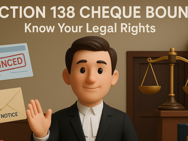 Experienced Dwarka Court advocate explaining Section 138 cheque bounce law, legal notice, timelines and courtroom strategy in Delhi