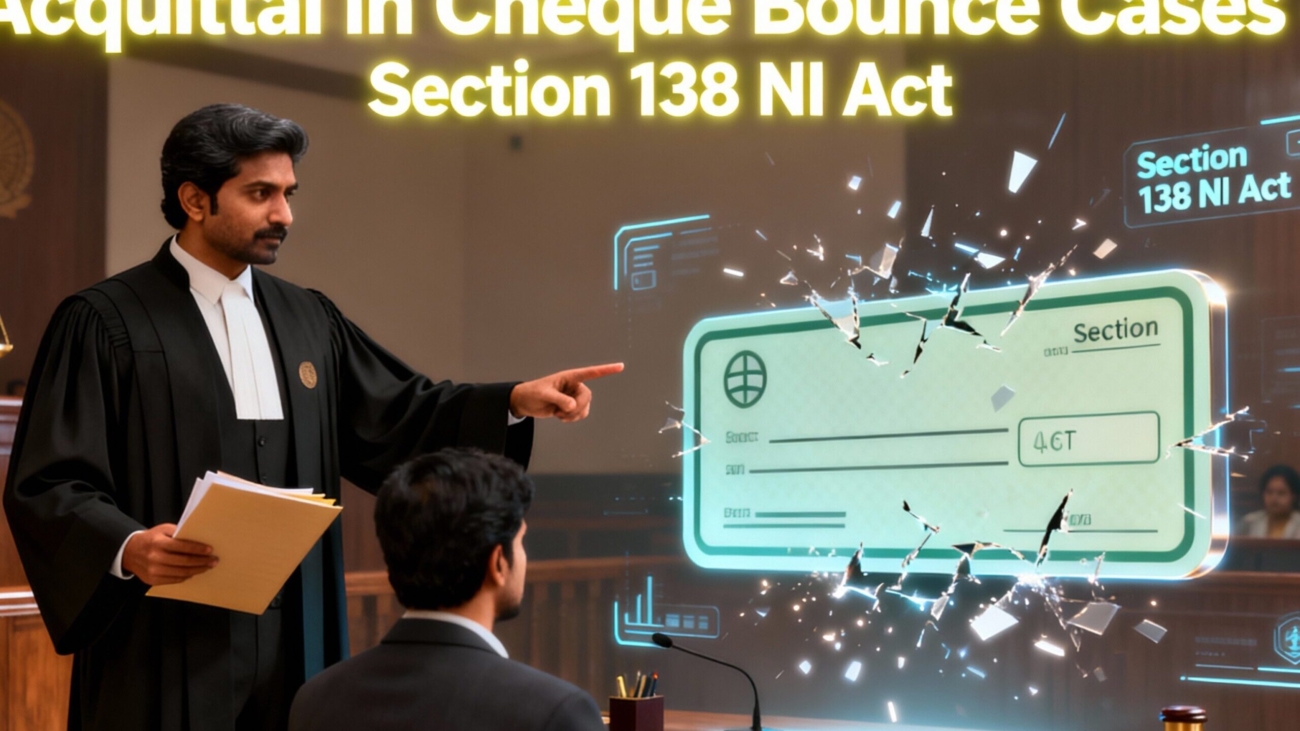 Get Acquittal in Section 138 NI Act in District Court Dwarka