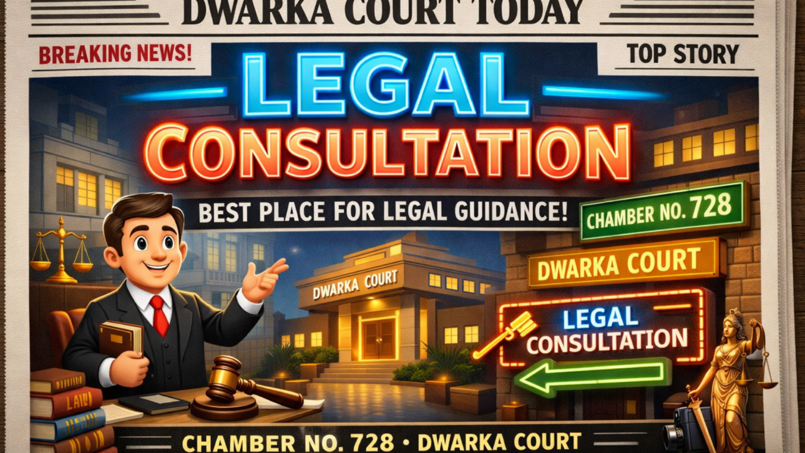 Experienced advocate in Dwarka Court New Delhi providing structured legal consultation and courtroom representation