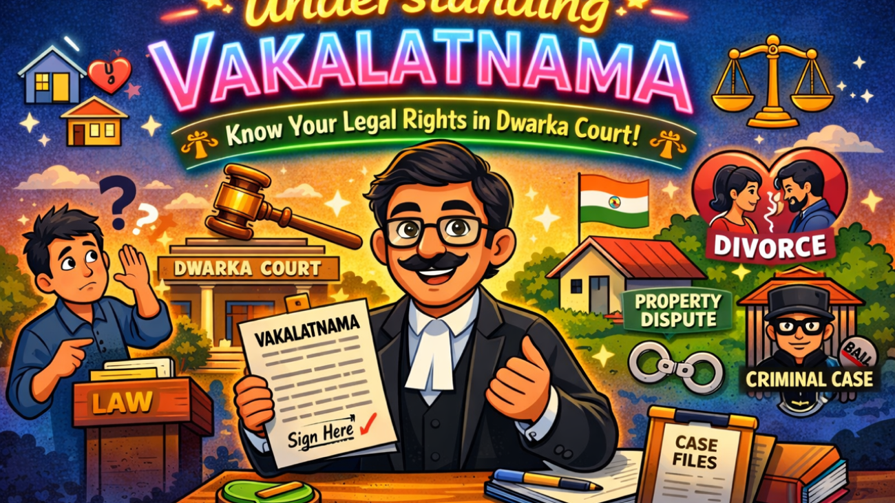 Vakalatnama signing process explained by advocate in Dwarka Court Variation: Understanding Vakalatnama before hiring lawyer in Dwarka Court New Delhi