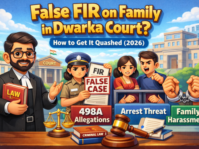 Criminal Lawyer in Dwarka Court assisting families in false FIR, 498A IPC, bail and quashing matters with 18+ years experience.