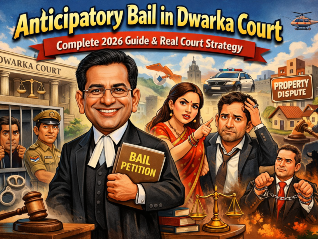 Criminal Lawyer in Dwarka Court handling anticipatory bail under Section 438 CrPC for 498A, cheating and property dispute cases.