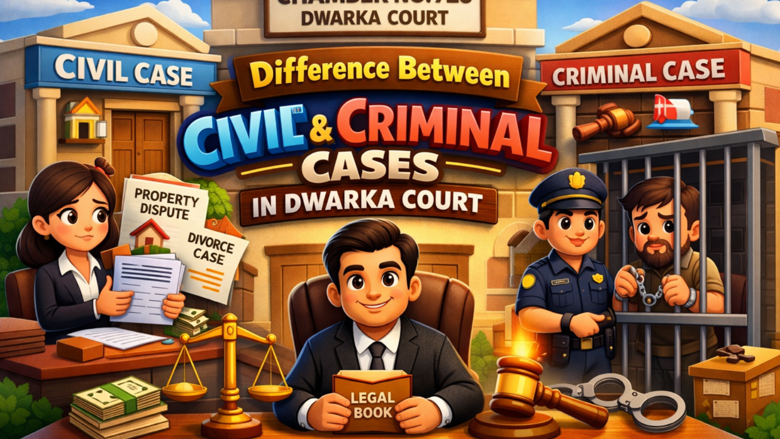 Civil vs Criminal Case Difference in Dwarka Court – Experienced Advocate Explains Legal Procedure in Delhi.