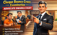 Cheque Bounce Cross Examination Advocate Dwarka arguing case in Dwarka Court