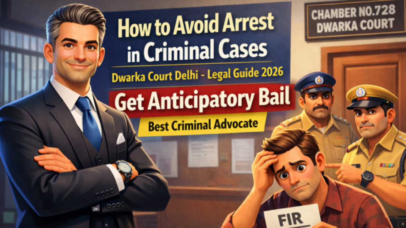 How to avoid arrest in criminal cases explained by Criminal Case Advocate Dwarka Court with legal guidance for bail and police procedures