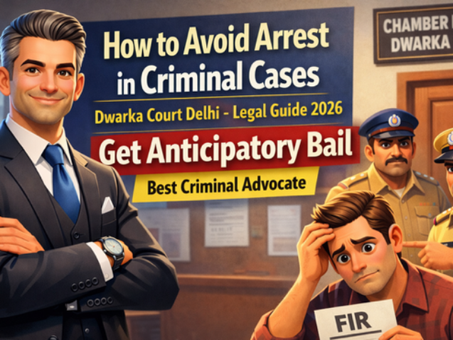 How to avoid arrest in criminal cases explained by Criminal Case Advocate Dwarka Court with legal guidance for bail and police procedures