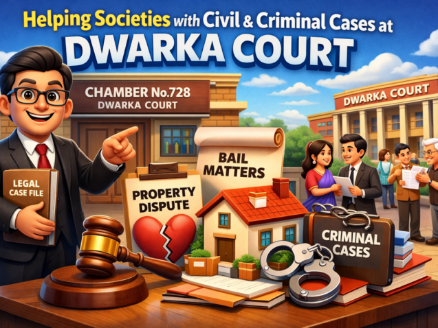 Top Advocate for Societies in Dwarka Court – Civil & Criminal Litigation Expert