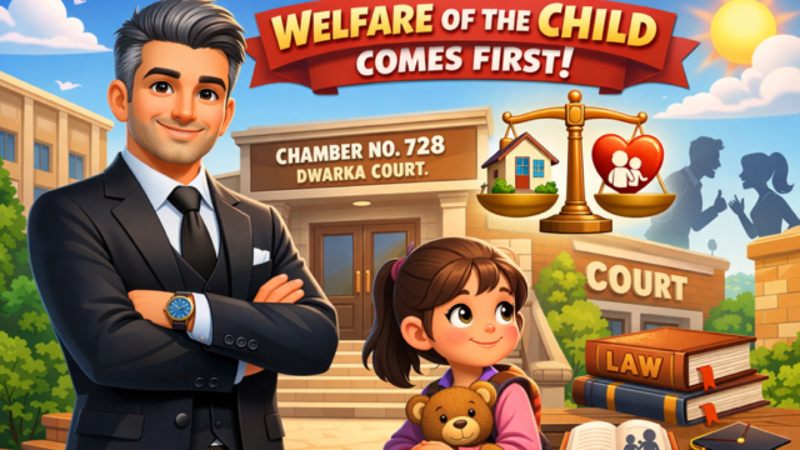 Family Case Advocate Dwarka Court explaining why family courts prioritize welfare of the child over strict legal procedures in custody disputes at Dwarka Court Delhi