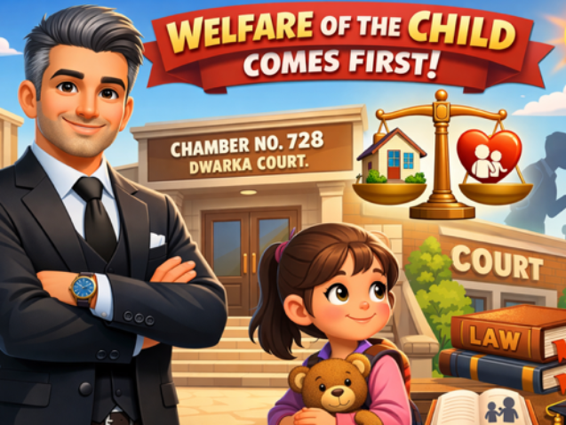 Family Case Advocate Dwarka Court explaining why family courts prioritize welfare of the child over strict legal procedures in custody disputes at Dwarka Court Delhi