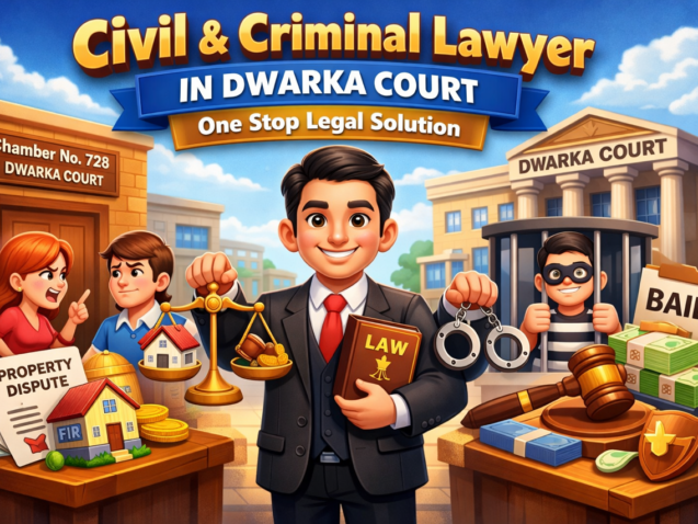 Civil and Criminal Lawyer in Dwarka Court providing integrated legal services for divorce, property disputes and bail matters.