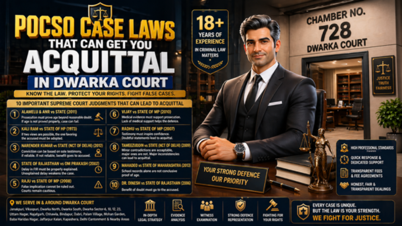 Acquittal in Dwarka Court, POCSO Case Laws for Acquittal Guide
