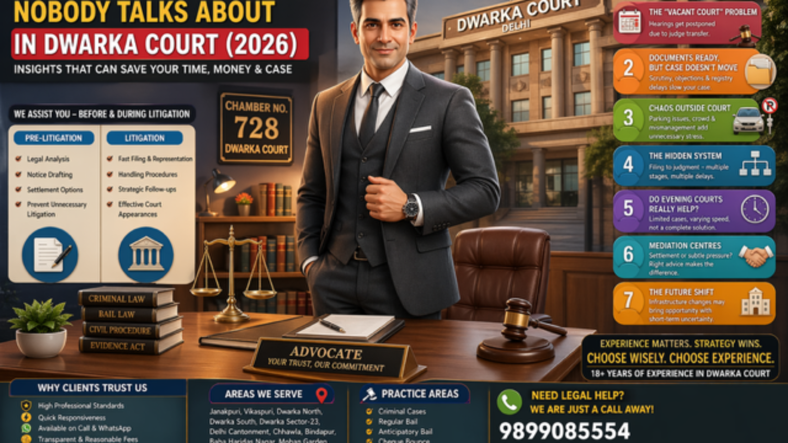 Advocate Dwarka Court explaining legal challenges in Dwarka Court Delhi- Problems in Dwarka Court
