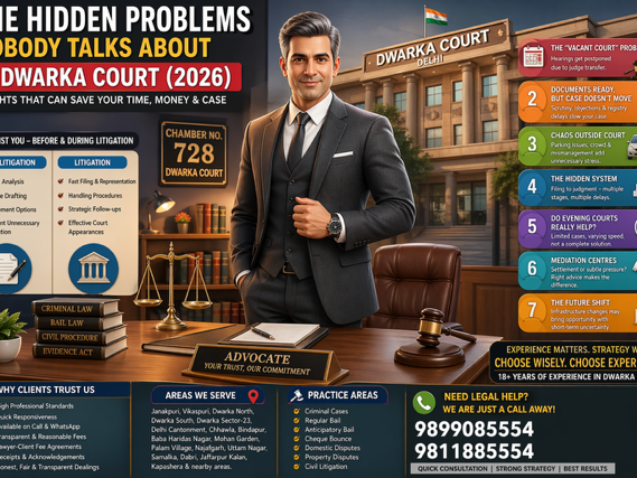 Advocate Dwarka Court explaining legal challenges in Dwarka Court Delhi- Problems in Dwarka Court