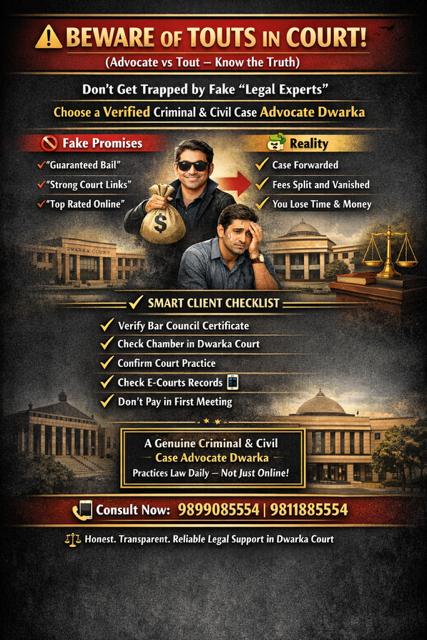 Beware of Touts in Dwarka Court