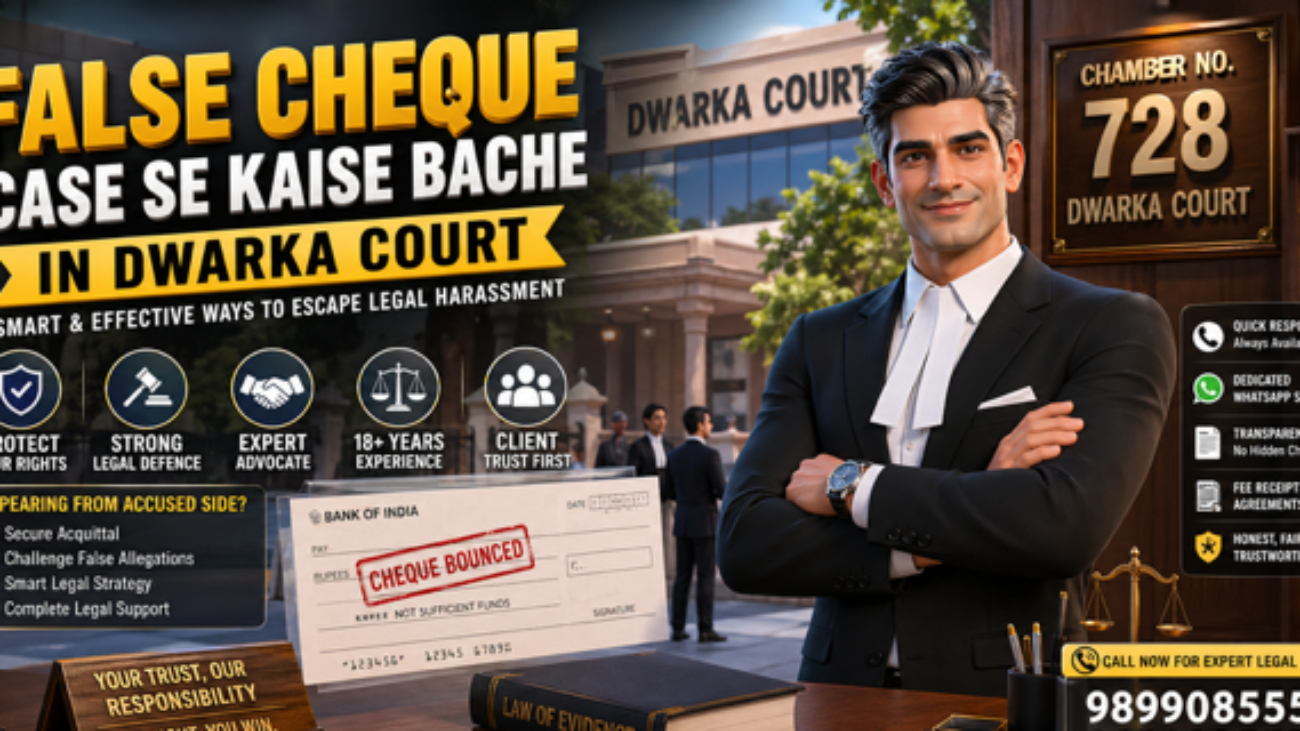 Advocate handling cheque case Dwarka Court defence strategy