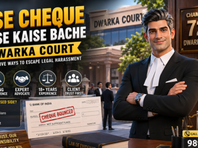 Advocate handling cheque case Dwarka Court defence strategy