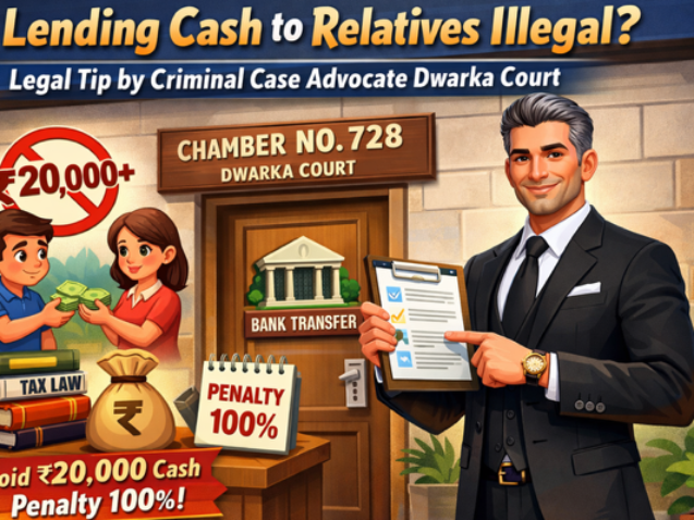 Advocate explaining Section 269SS cash loan rules in Dwarka Court