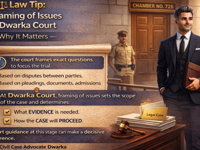 Framing of issues Dwarka Court civil litigation