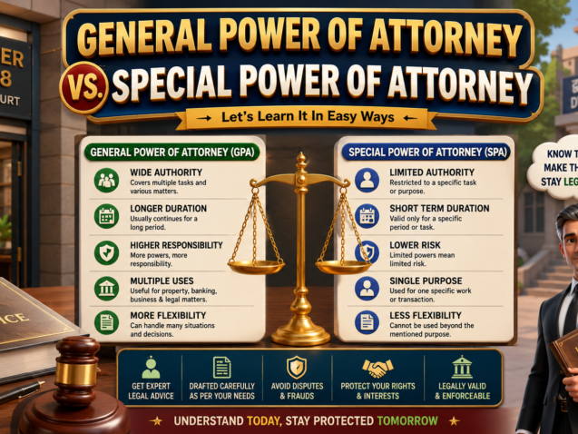 General Power of Attorney Vs. Special Power of Attorney explained by Dwarka Court advocate