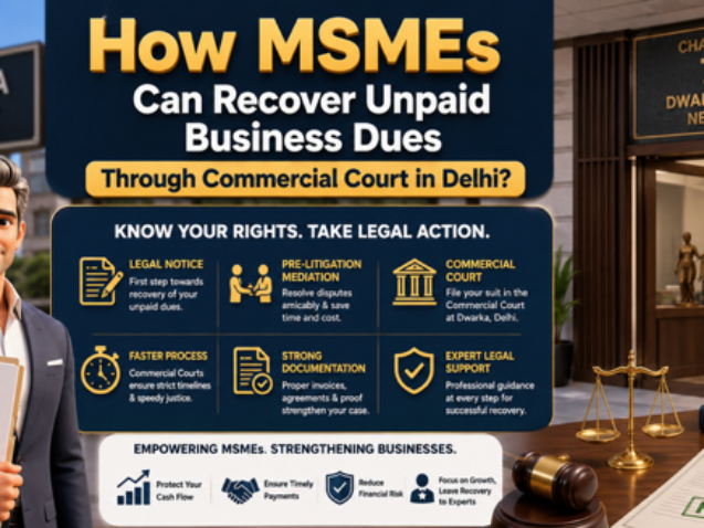 Commercial Court Advocate in Dwarka Court Delhi helping MSMEs recover unpaid business dues