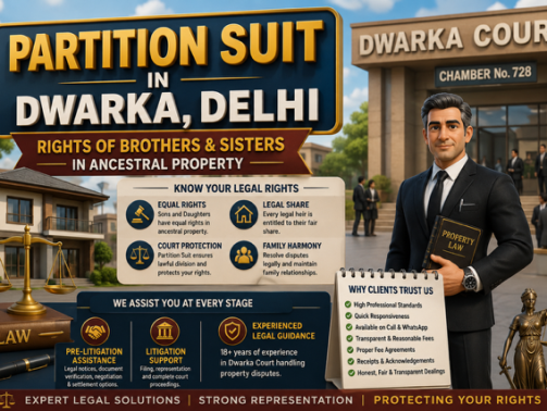 Best Civil Lawyer Dwarka handling Partition Suit in Dwarka Court Delhi