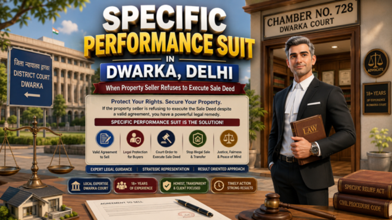 Best Civil Lawyer Dwarka handling Specific Performance Suit in Dwarka property disputes