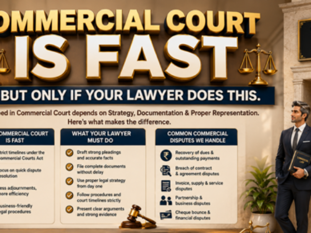 Commercial Court Advocate in Dwarka Court Delhi handling fast commercial litigation matters