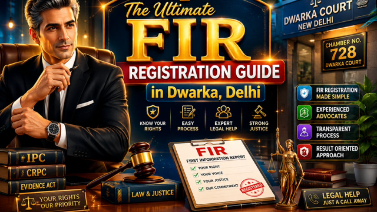 Criminal Advocate Dwarka explaining FIR Registration Guide in Dwarka Delhi near Dwarka Court