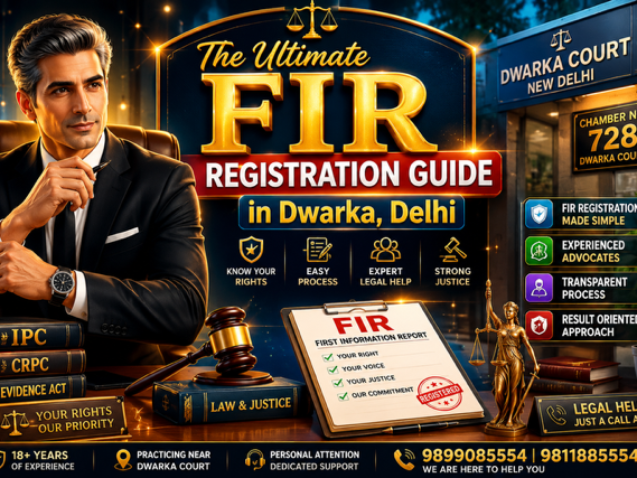 Criminal Advocate Dwarka explaining FIR Registration Guide in Dwarka Delhi near Dwarka Court