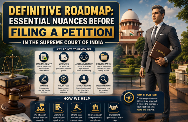 Advocate explaining important points before filing a petition in the Supreme Court of India