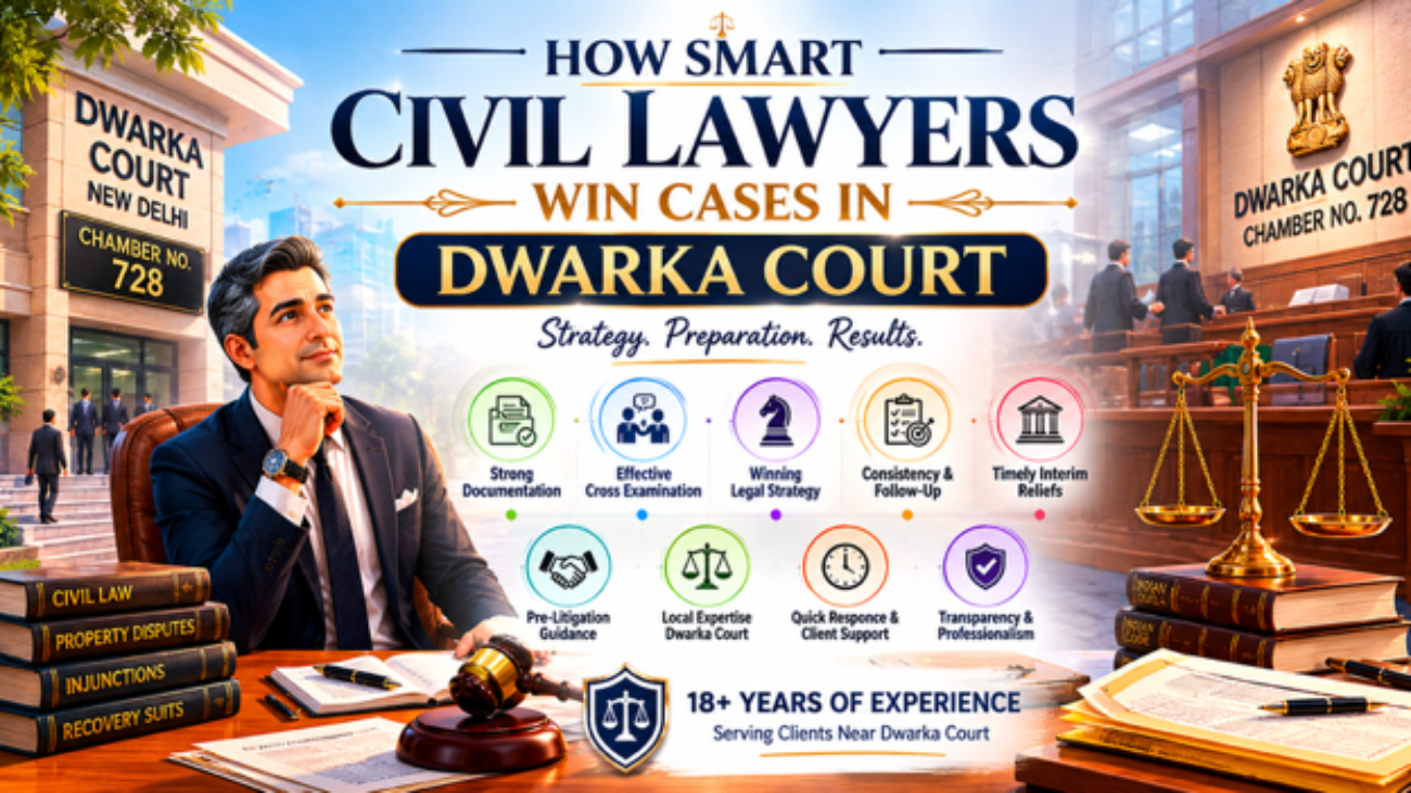 Best Civil Lawyer Dwarka handling property disputes and civil litigation near Dwarka Court