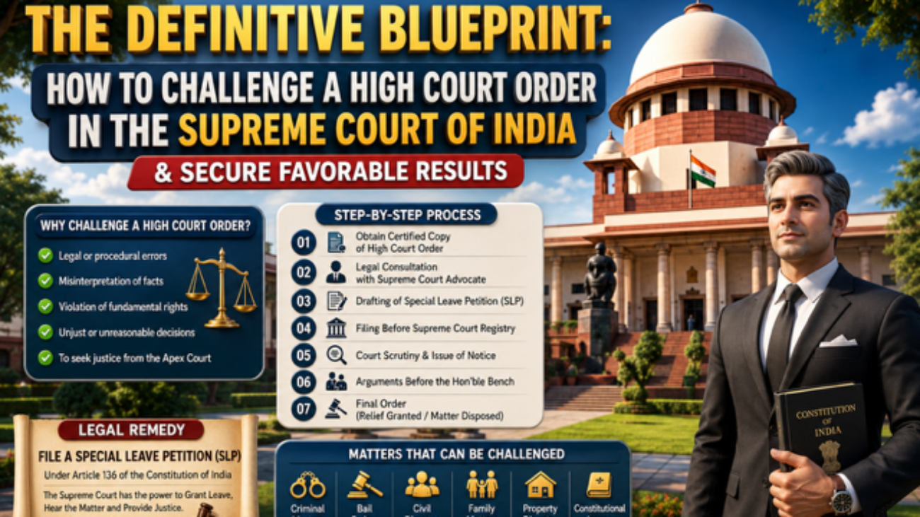 How to Challenge a High Court Order in the Supreme Court of India Step by Step Legal Guide