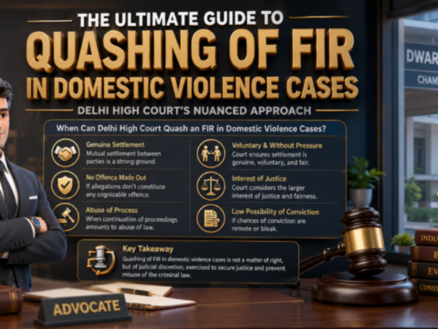 Advocate explaining quashing of FIR in domestic violence cases before Delhi High Court