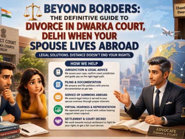 Divorce in Dwarka Court, Delhi When Your Spouse Lives Abroad