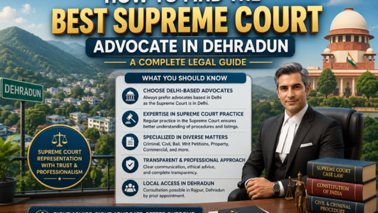 Best Supreme Court Advocate in Dehradun – Complete Legal Guide