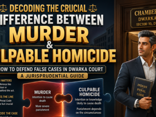 Difference Between Murder & Culpable Homicide explained by Advocate in Dwarka Court Delhi