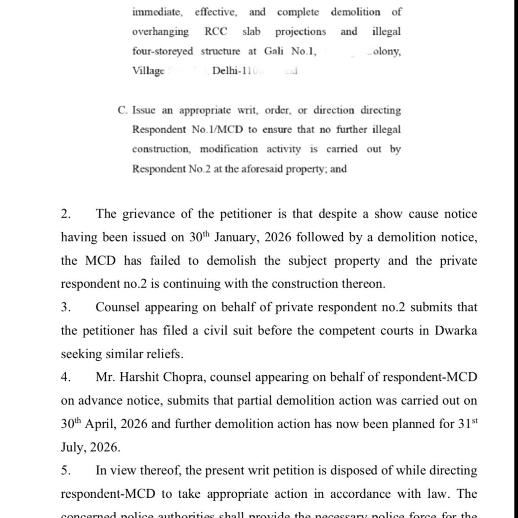 Dismissal of Writ Petition in MCD Cases – Advocate in Dwarka Court Delhi