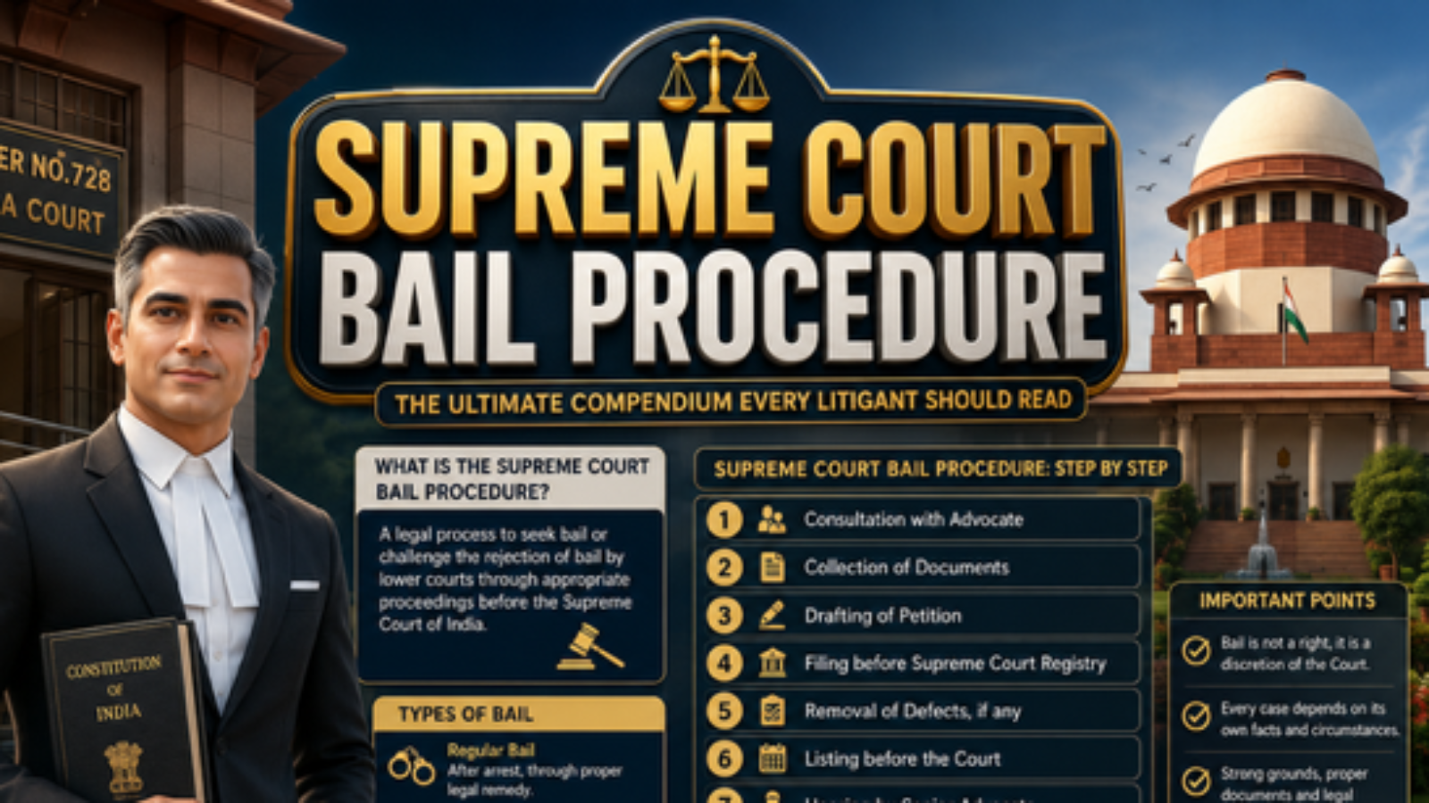 Advocate explaining Supreme Court Bail Procedure outside the Supreme Court of India