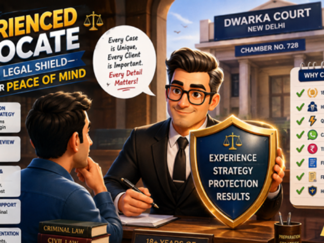 Experienced Advocate in Dwarka Court providing legal guidance and representation