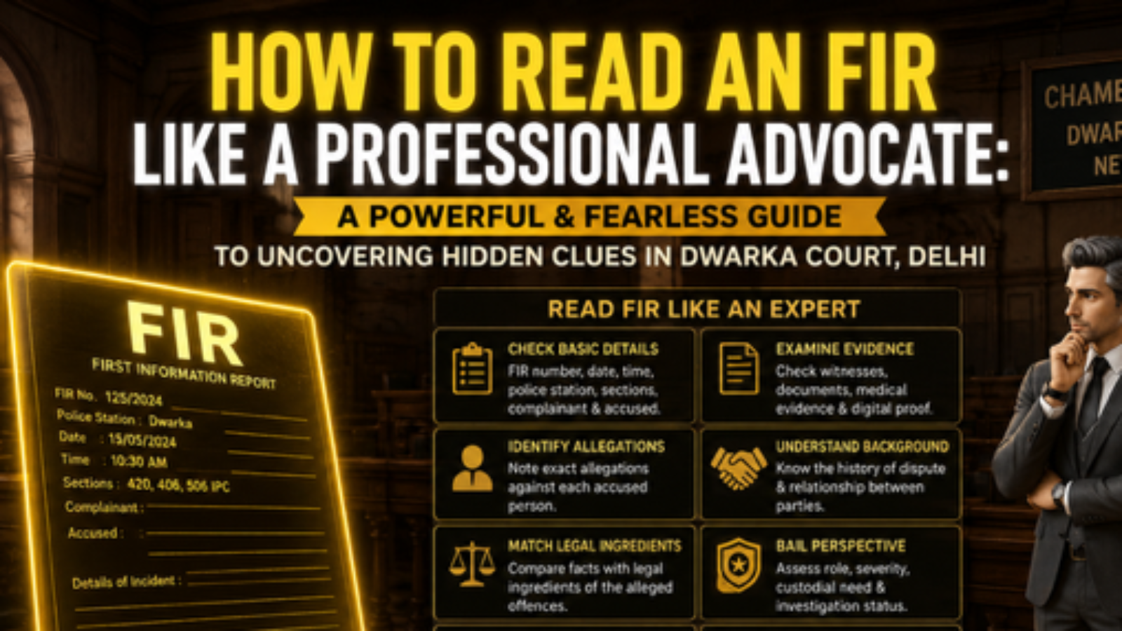 How to Read an FIR with a professional advocate in Dwarka Court Delhi