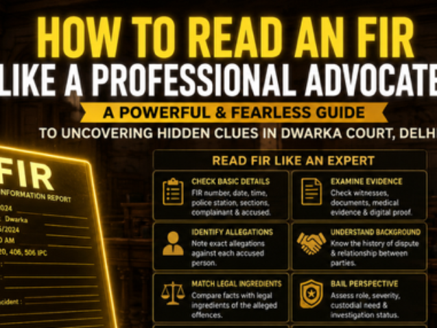 How to Read an FIR with a professional advocate in Dwarka Court Delhi