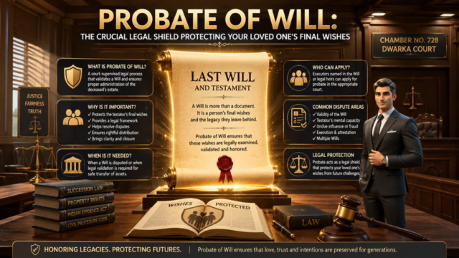 Probate of Will and inheritance dispute advocate in Dwarka Court Delhi