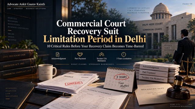 Commercial Court Recovery Suit Limitation Period in Delhi