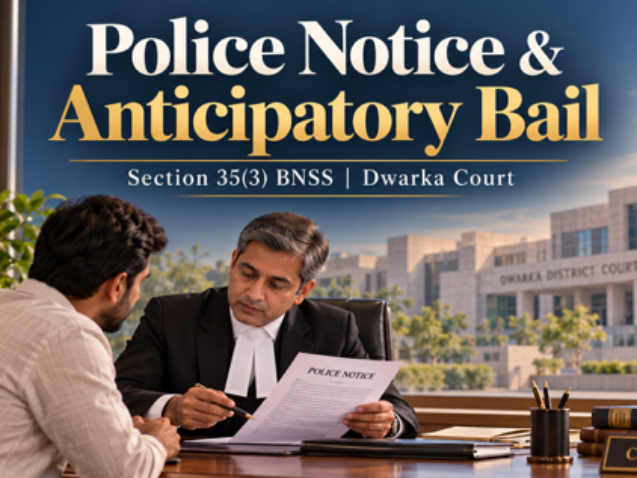 Anticipatory Bail After Section 35(3) BNSS Notice in Dwarka Court sector-10 New Delhi