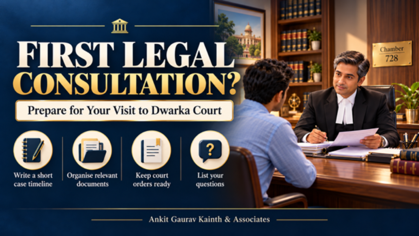 First legal consultation in Dwarka Court